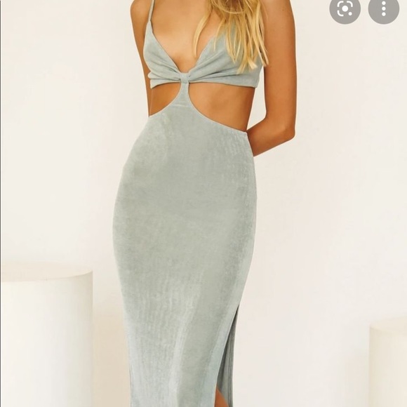 Midi dress with cutouts - Picture 2 of 3